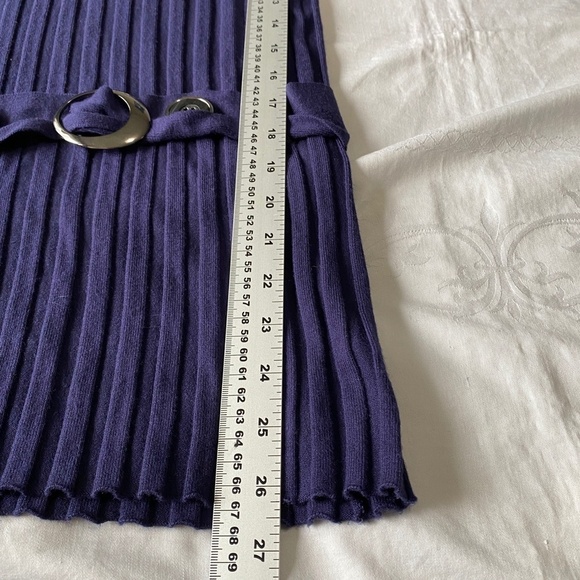 Contemporaine Simons Women's Navy Cowl Neck Ribbed Long Sleeve Sweater Top Large - Picture 12 of 13